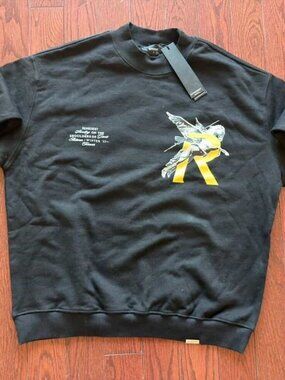 Represent AW23 Shoulders of Giants R Angel Sweatshirt Black New Tags Medium